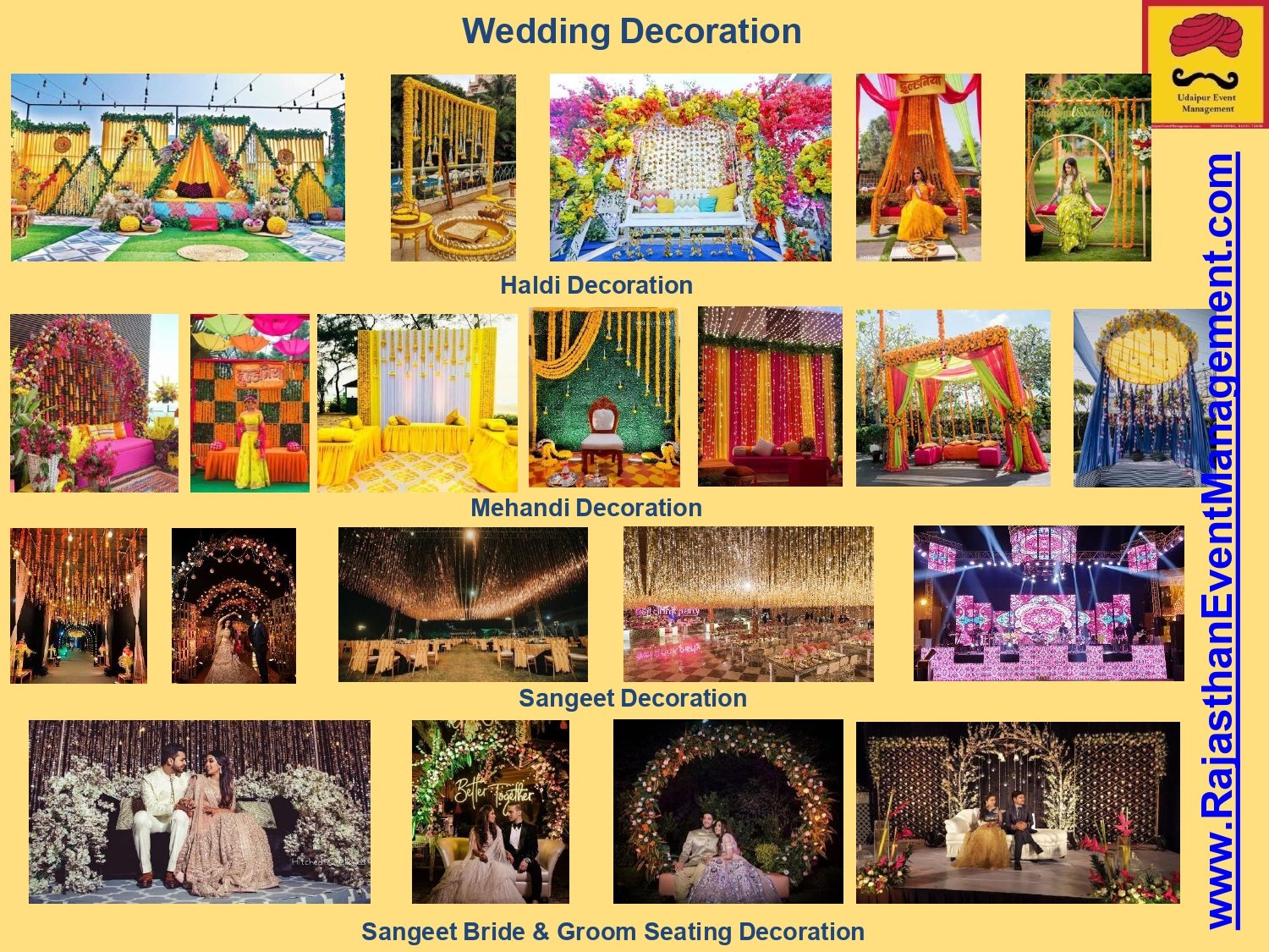 Haldi, Mehandi, Sangeet & Wedding Decorations